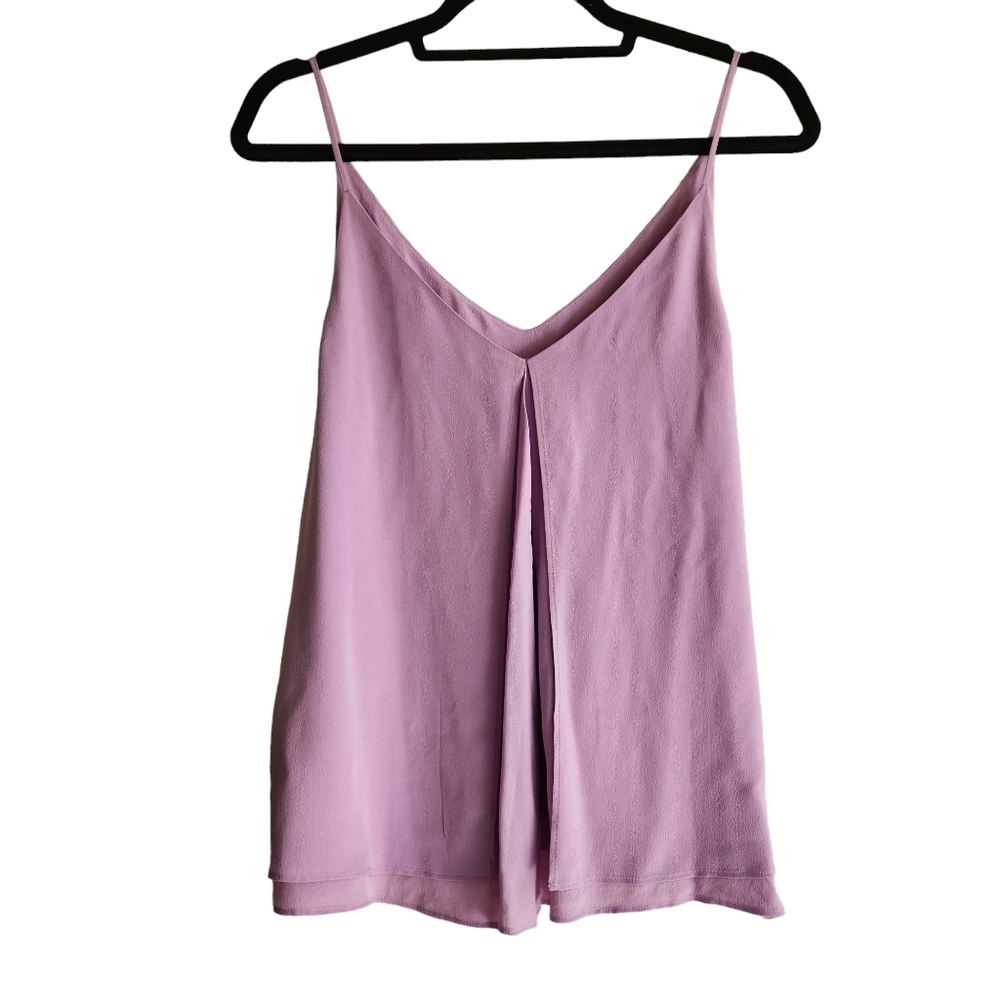 Joie Silk Split Tank Top - Light Lavender - Picture 3 of 8